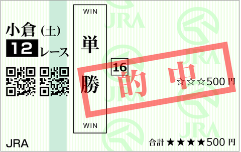 240210小倉12R単勝2