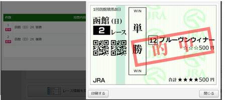 240630函館2R単複