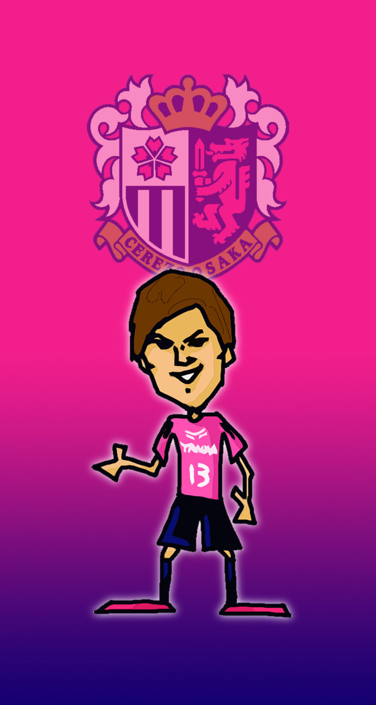 ジェフ以外の選手の適当似顔絵iphone用壁紙 第２弾 爆走357