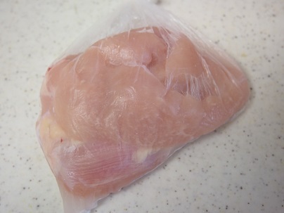 レンジ蒸し鶏(胸肉)手順2