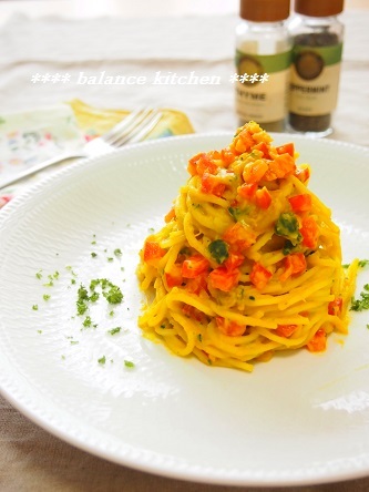 あっさりカボチャクリームパスタ2