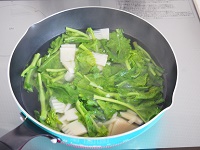 菜の花とたけのこのいかなご和え1