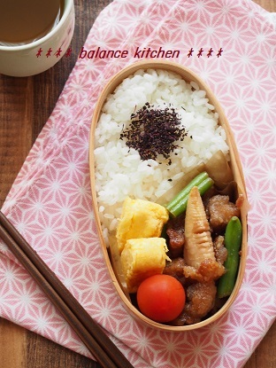 豚肉とたけのこの梅だれあえ3