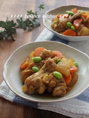 鶏手羽元の和風カレー煮１