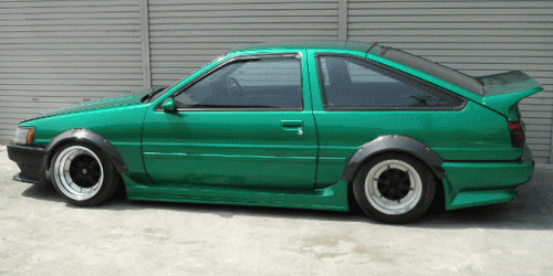 AE86 オーバーフェンダー 取付方法 AE86専用オーバーフェンダーの