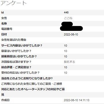 ここねさんアンケート G様
