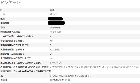 ゆりこさんアンケートY様