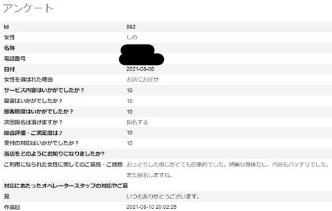 しのさんアンケート k様