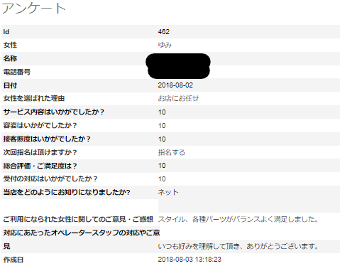 ゆみさんアンケート11A様