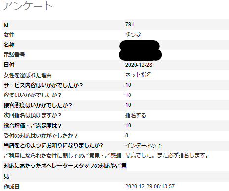 ゆうなさんアンケート8　K様