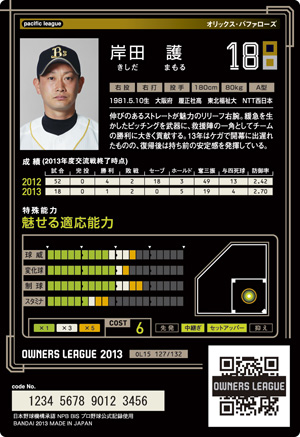 オリックス 岸田護 : オーナーズリーグじゃんきー！