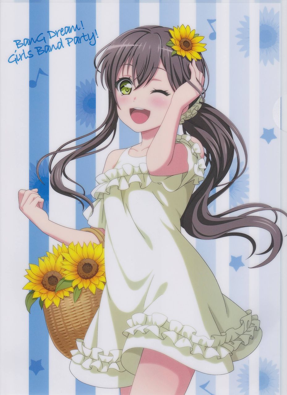 ガルパ これ特に脈絡なくブッ込んできたけど見事に向日葵と白ワンピと麦わら帽子が似合うメンツ選んでるしイラストも可愛いし素晴らしいわ バンドリまとめ速報