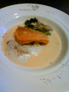 甘鯛の鱗焼と牡蠣のスープ仕立て 出張フランス料理 ラ バンリュー 公式ブログ