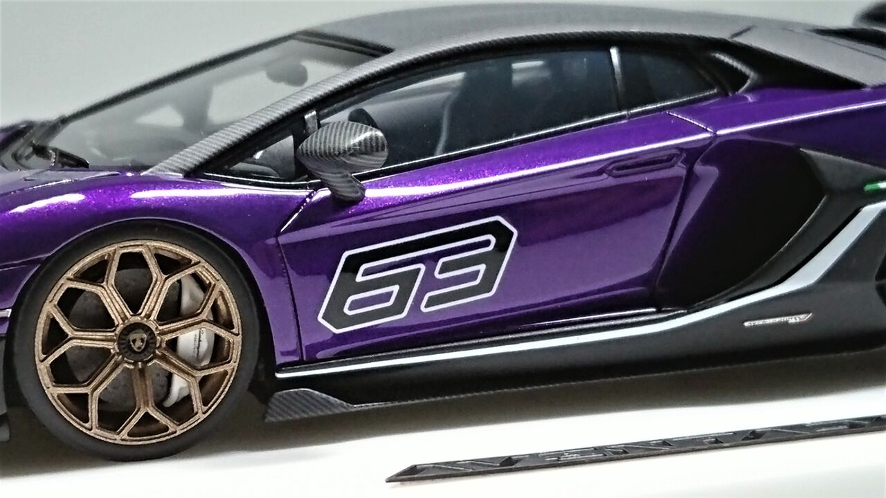 EIDOLON COLLECTION 1/43 Lamborghini Aventador SVJ 63 2018 Viola