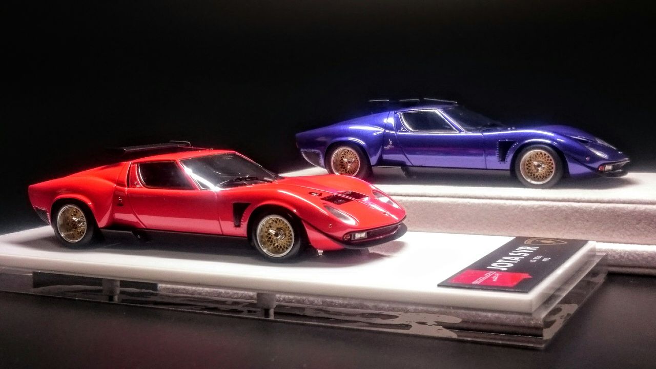 アイドロン　1/43 ランボルギーニ　イオタ　SVR メタリック　パープル アイドロン 1/43 ランボルギーニ イオタ SVR メタリック