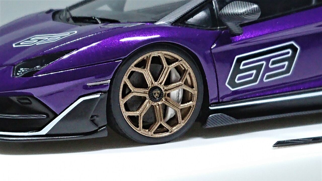 EIDOLON COLLECTION 1/43 Lamborghini Aventador SVJ 63 2018 Viola 