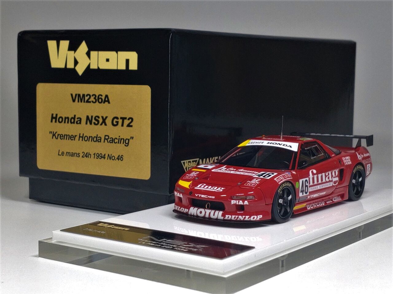 勿論、揃えますよ..Vision 1/43 Honda NSX GT2 