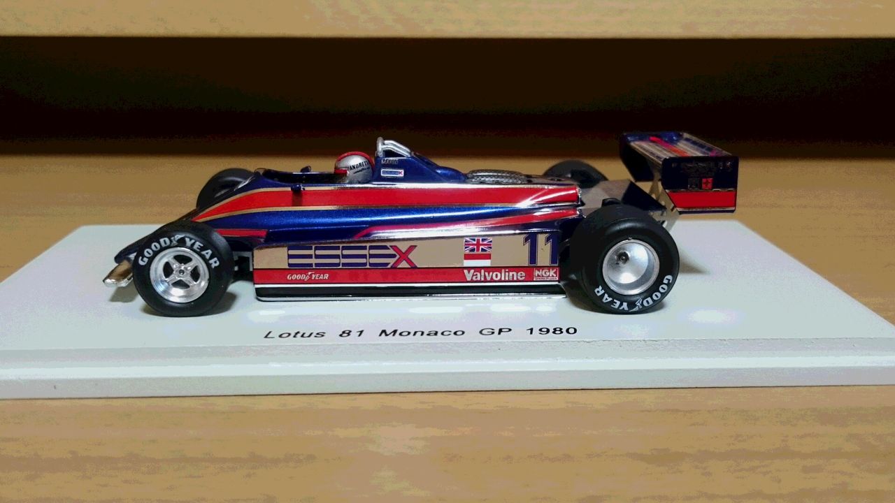 新品未展示 1/43 spark ロータス 81 1980 F1モナコグランプリ