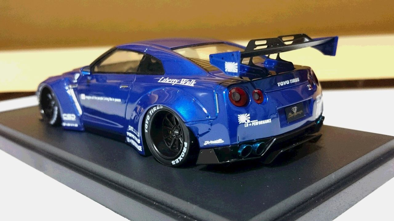 アイドロン1/43LB☆WORKS LB35 GTウイング メタリックブルー