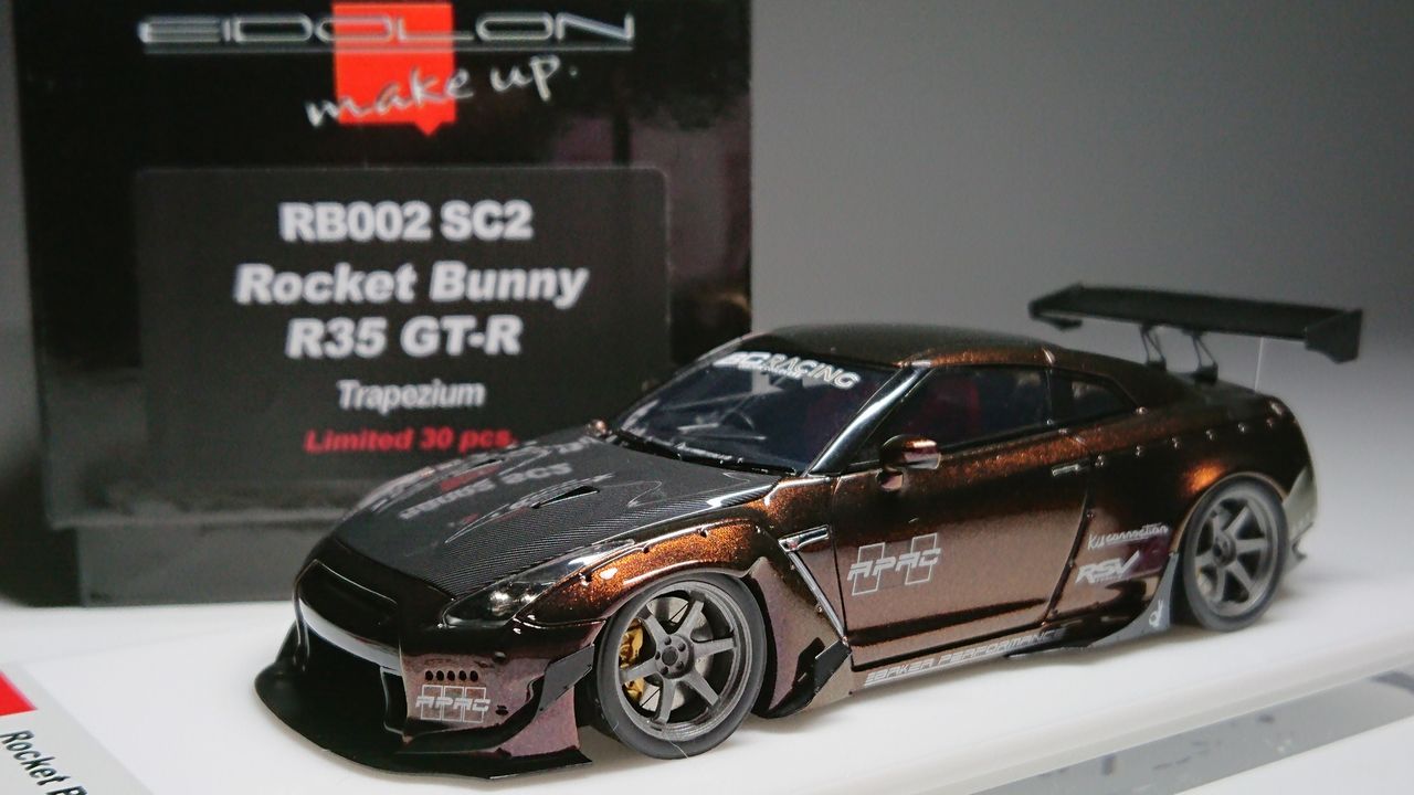 1/43ミニカー アイドロン Rocket Bunny GT-R マットグレー