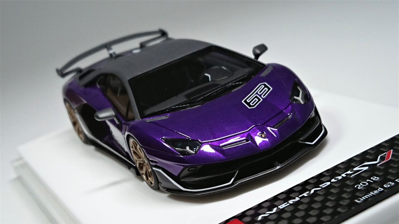 EIDOLON COLLECTION 1/43 Lamborghini Aventador SVJ 63 2018 Viola