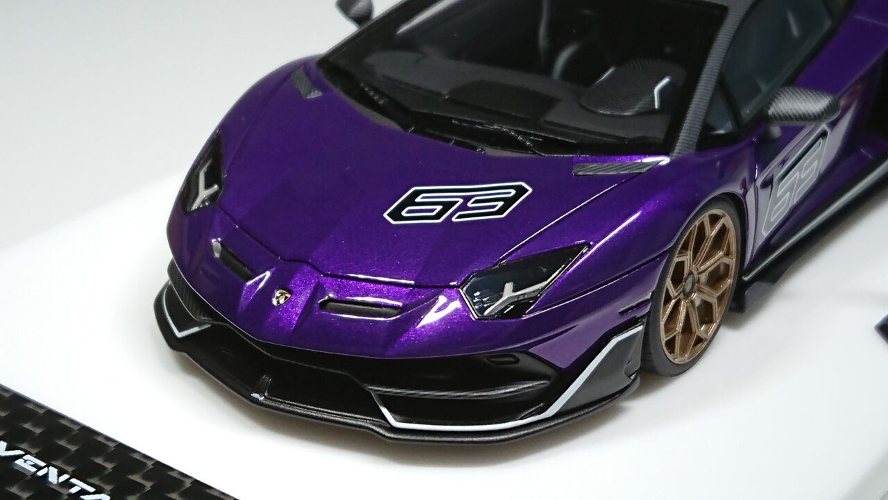 EIDOLON COLLECTION 1/43 Lamborghini Aventador SVJ 63 2018 Viola