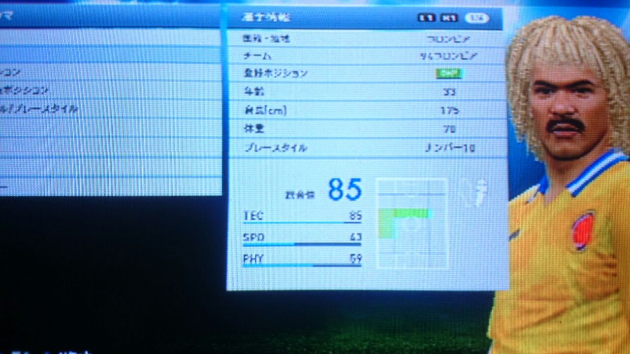 カルロス アルベルト バルデラマ パラシオ Carlos Alberto Valderrama Palacio ウイニングイレブンクラシックエディット カルロス アルベルト バルデラマ パラシオ Carlos Alberto Valderrama Palacio ウイニングイレブンクラシックエディット