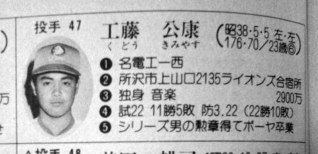 工藤公康 通算224勝142敗 Baseballlog