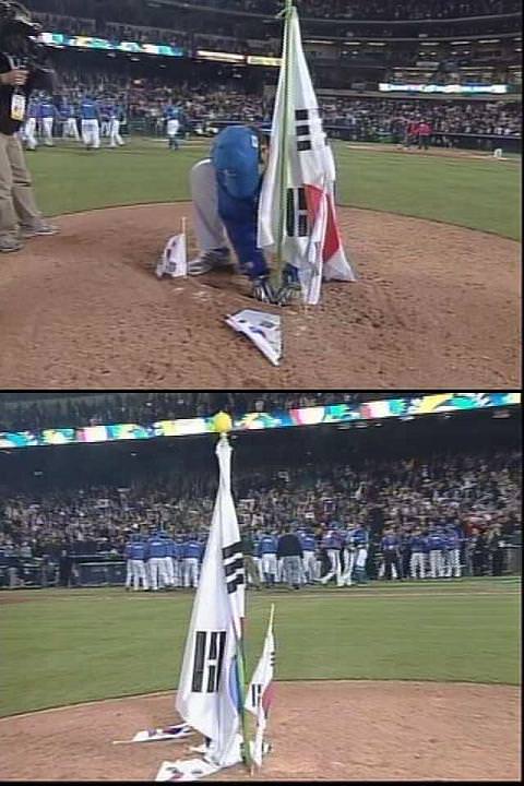Wbcで韓国代表がマウンドに旗立てたのって普通にムカついたよな Baseballlog Wbcで韓国代表がマウンドに旗立てたのって普通にムカついたよな Baseballlog
