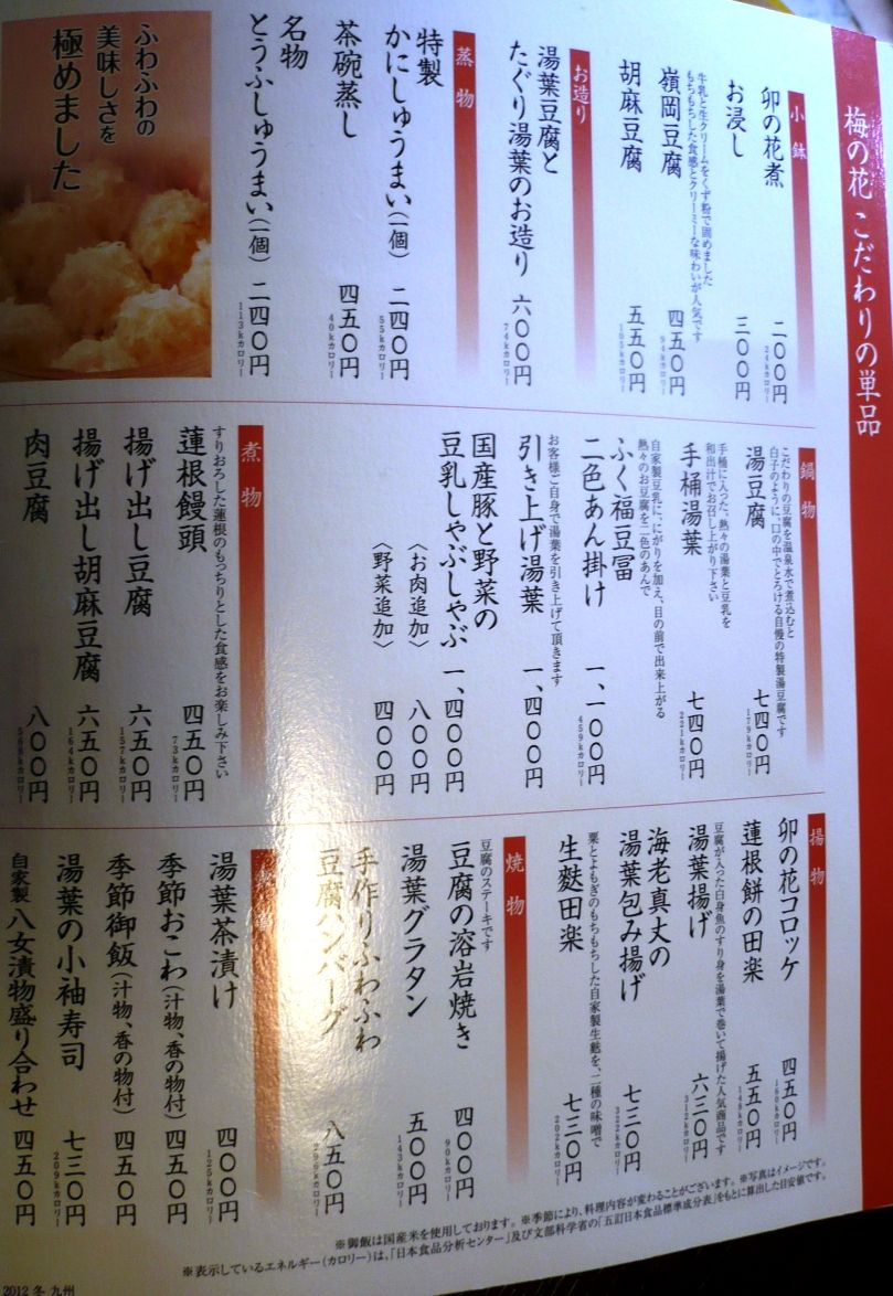 梅の花 で豆腐懐石 芭蕉もどきの手前の細道 国内旅行三昧 梅の花 で豆腐懐石 芭蕉もどきの手前の細道 国内旅行三昧