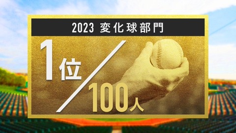 【S-PARK】プロ野球100人分の1位「変化球部門」De選手は？