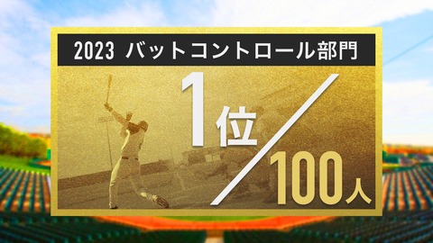 【S-PARK】プロ野球100人分の1位「バットコントロール部門」De選手は？