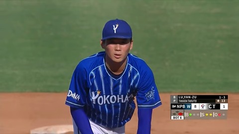 高田琢登 2回無失点 3三振 3四球、蓮1安打で中華隊に完勝、台湾アジアリーグ