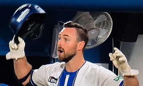 DeNA・ヒュンメル、幻の来日初の同点2ラン、一塁審ホームラン判定から、審判団協議で覆される