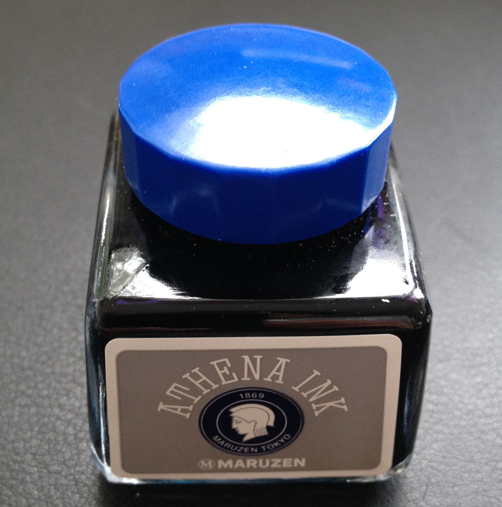 【未使用】丸善ATHENA ブルーブラック 万年筆用インク 30ml他セット3品 丸善アテナインキ ブルーブラック 昭和初期 B302 - 骨董、古民具