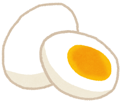 半熟ゆで卵 .216 16 67 .676　カチコチゆで卵 .305 28 73 .932