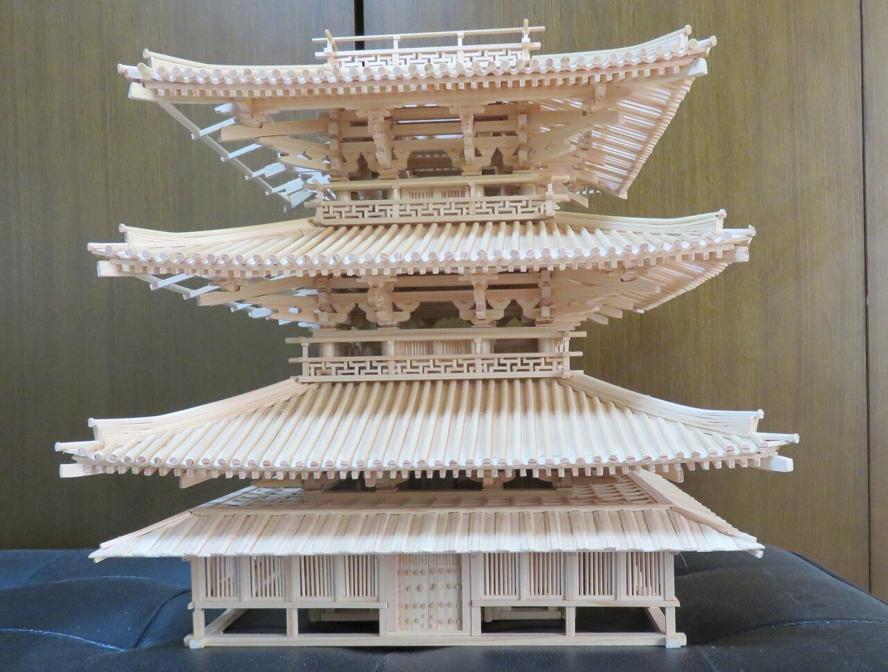 法隆寺五重塔の構造模型を作る(12)3. 三重全体 : 五重塔の構造模型を作る