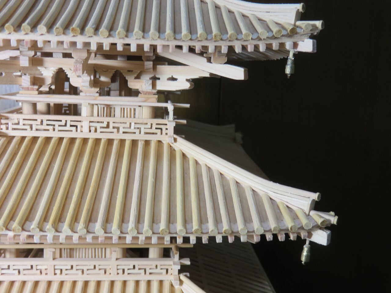 法隆寺五重塔の構造模型を作る(19)6.3 心柱・相輪 : 五重塔の構造模型を作る