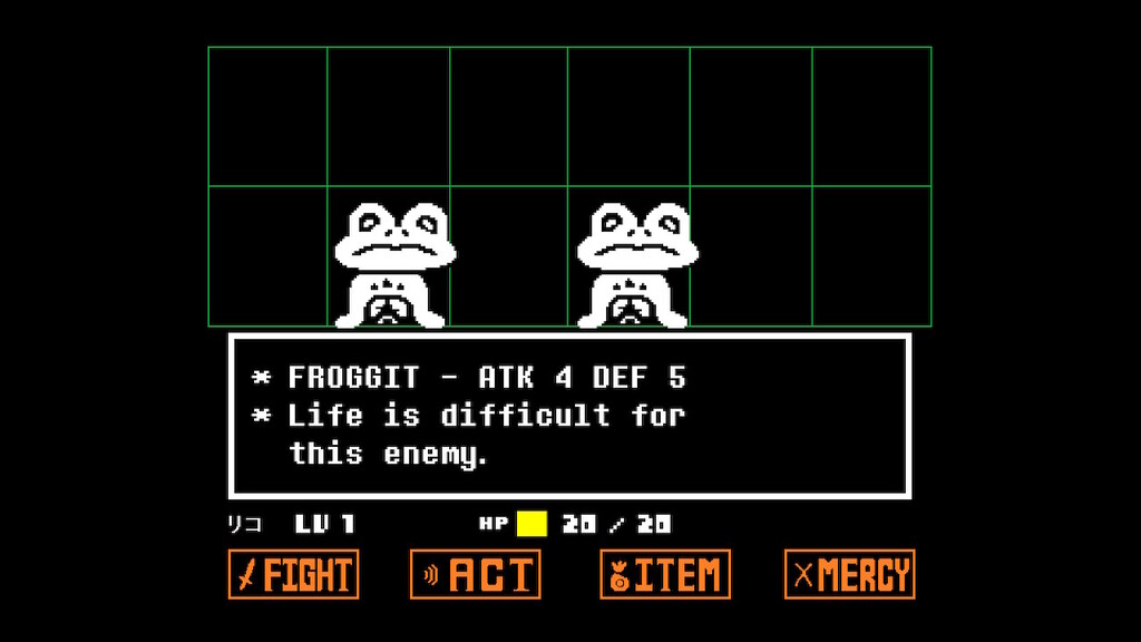 Undertale プレイ記 01 さぼんずでぃらいつ
