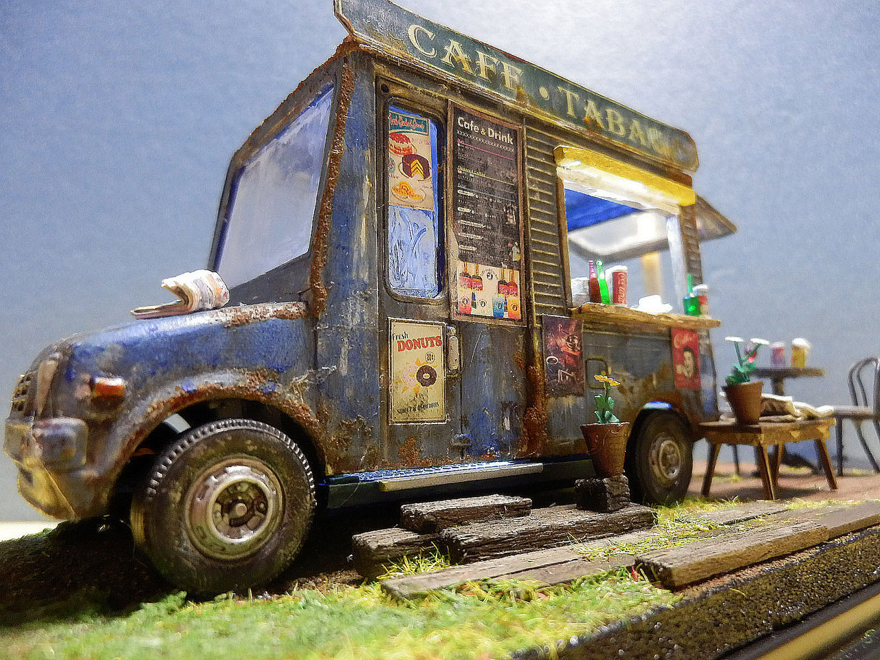 1 32ミラウォークスルーバン 田舎の廃車カフェバー おっさんとプラモデルとトミカと 昭和の情景ジオラマ 1 32ミラウォークスルーバン 田舎の廃車カフェバー おっさんとプラモデルとトミカと 昭和の情景ジオラマ