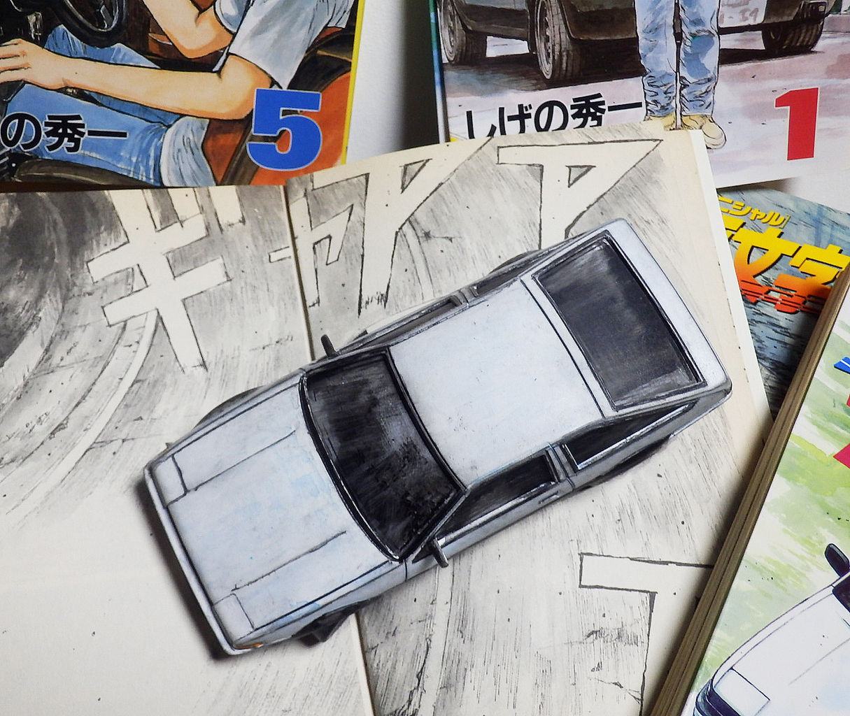 ae86トレノをイニシャルdの原画風に塗装してみた件 おっさんとプラモデルとトミカと 昭和の情景ジオラマ ae86トレノをイニシャルdの原画風に塗装してみた件 おっさんとプラモデルとトミカと 昭和の情景ジオラマ