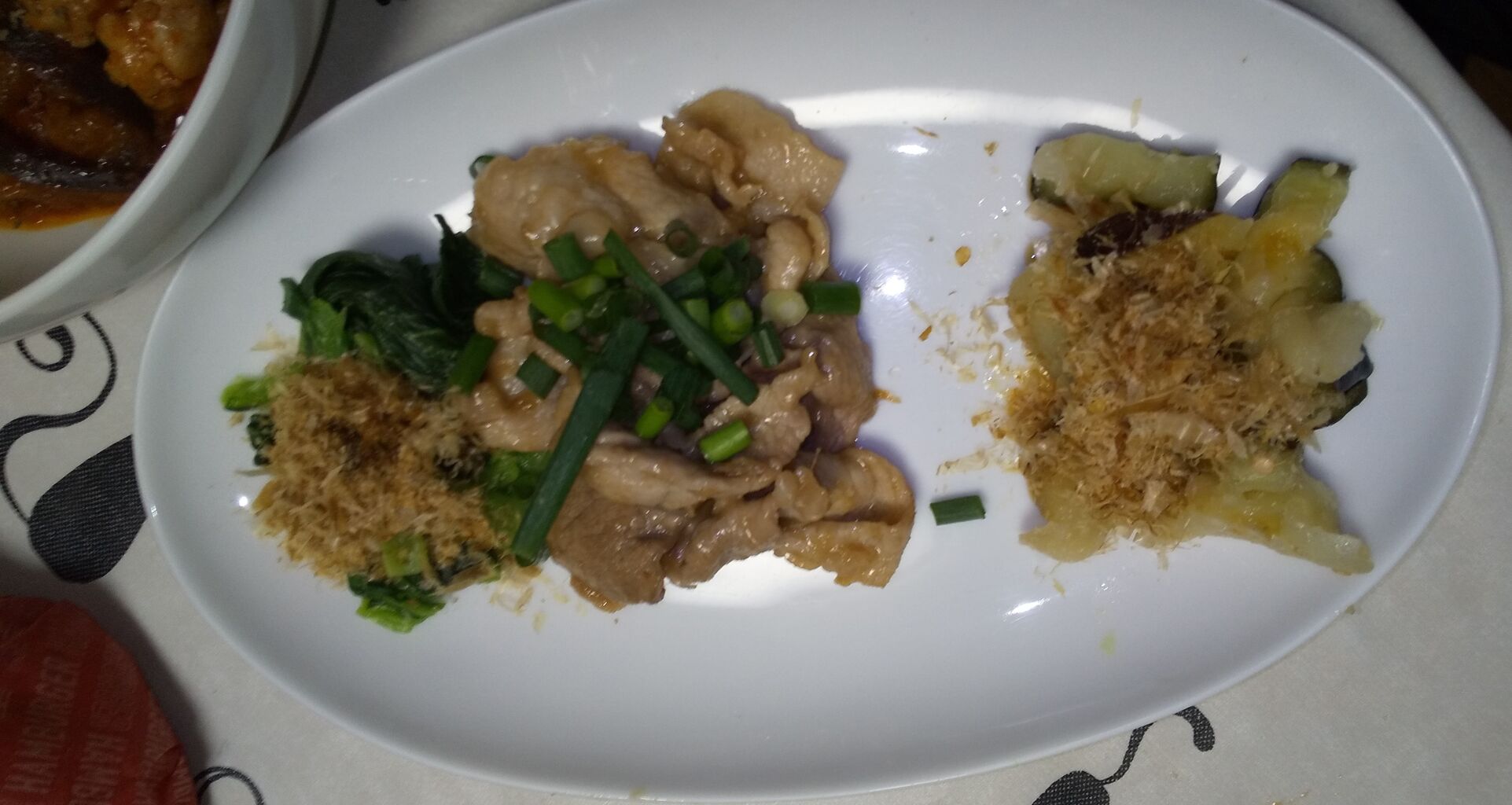 2021年01月31日 チキントマト煮込 かぼちゃの煮もの 豚の生姜焼き Dance With The Market