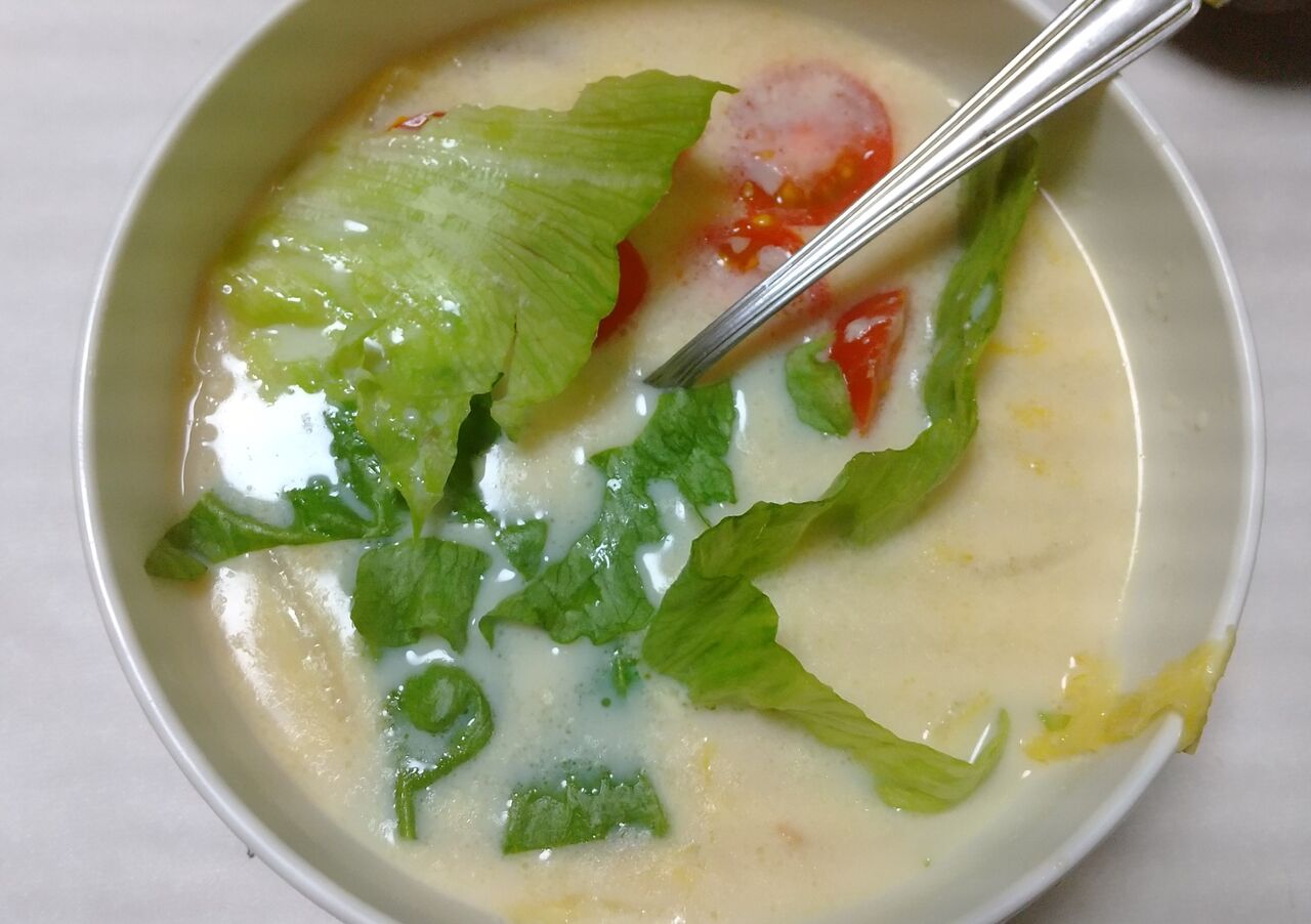 21年01月12日 希望の干ししまほっけ開き干しと白菜豆乳スープとほたて刺身 Dance With The Market