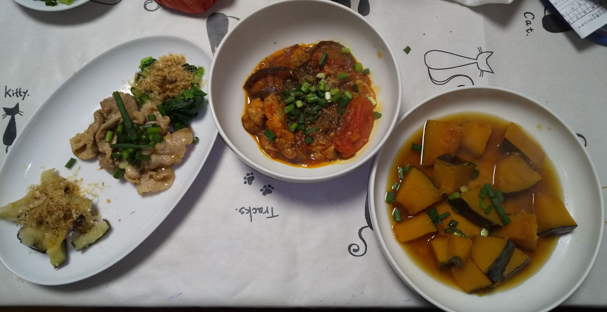 2021年01月31日 チキントマト煮込 かぼちゃの煮もの 豚の生姜焼き Dance With The Market