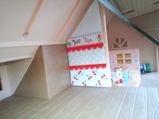 子供部屋の壁紙を作りました シルバニアで遊ぼ