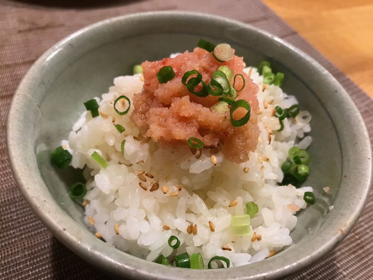 ごま油明太子ごはん 週末の料理帖