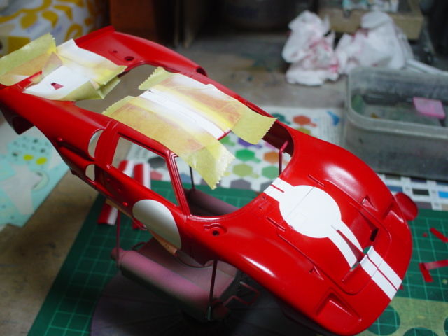 フジミ フォードgt40 その12 マスキング 塗装 Moro S Quality1