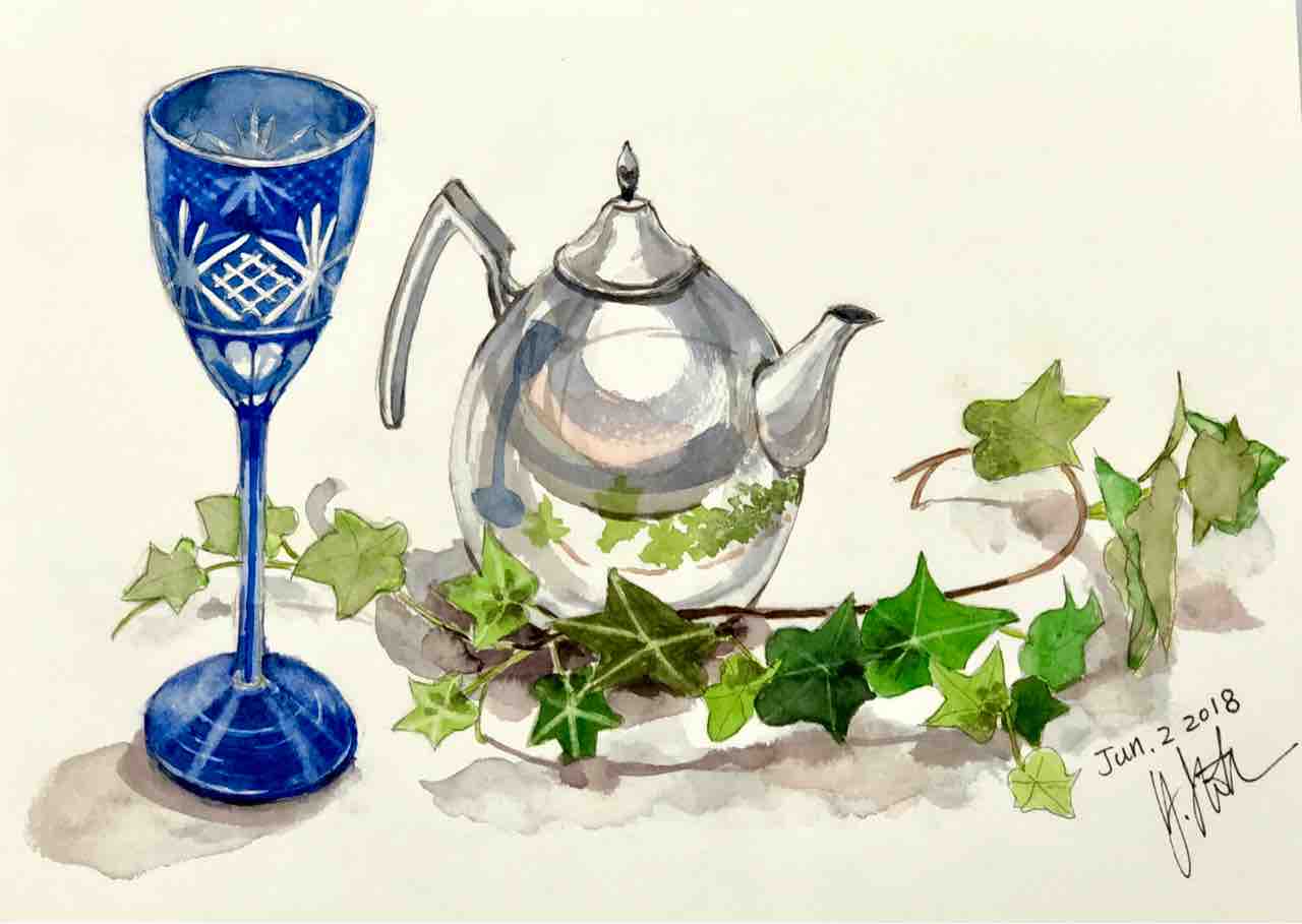 【希少】 水彩画 ウサギの横顔2022(水彩画用紙、墨絵、21cm×29cm、A4