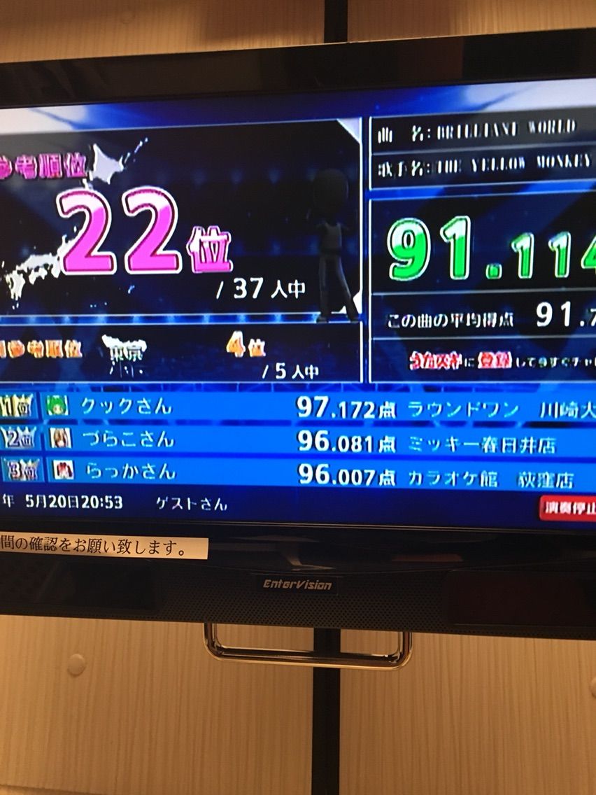 久々にヒトカラ ワンカラ神田店 Just Move On
