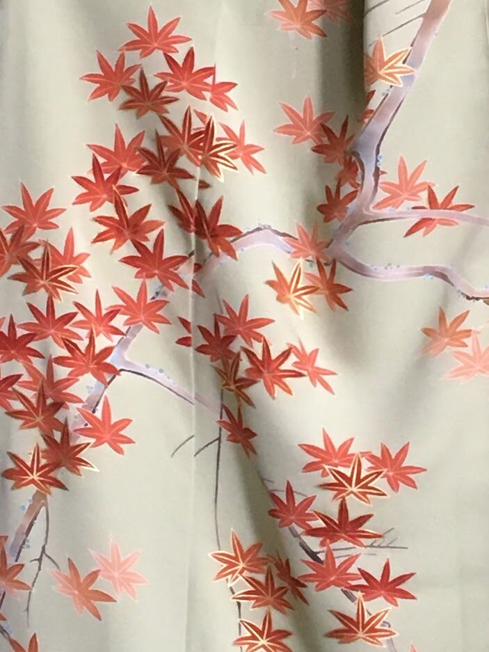 秋に紅葉 手描き友禅訪問着 : べにや呉服店ブログ｜明治11年創業 